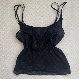 Vintage Black Floral Camisole